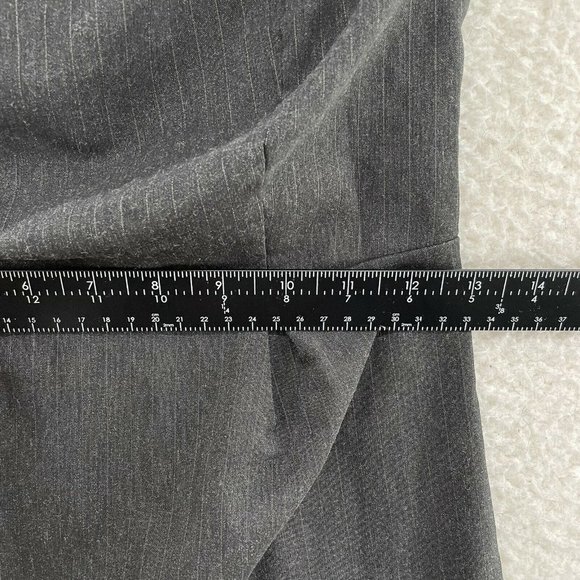 Y2K 2000s Grey Pinstripe Strapless Pencil Sheath Dress Womens S Small - Picture 7 of 10
